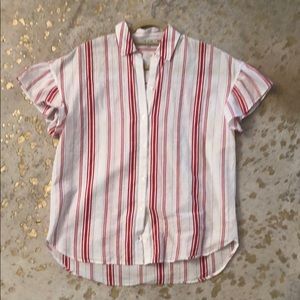 Madewell Tunic Shirt in Red Stripe